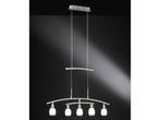 Hanglamp LED Wofi Atlanta 5-Lamps (verstelbaar!), Ophalen of Verzenden, Nieuw, Glas, 75 cm of meer