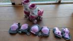 Roze rolschaatsen met beschermers, Ophalen, Verstelbaar, Gebruikt, Kinderen