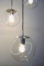 Vintage Peill & Putzler cascade globe hanglamp glas, Ophalen of Verzenden, Gebruikt, Vintage cascade design luster Peill & Putzler hanglamp