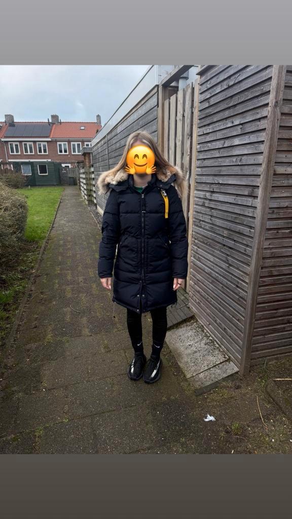 Originele Parajumper Long Bear, Kleding | Dames, Jassen | Winter, Zo goed als nieuw, Maat 36 (S), Zwart, Ophalen of Verzenden