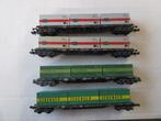 MINITRIX 4 CONTAINER WAGONS, Hobby en Vrije tijd, Modeltreinen | N-Spoor, Gelijkstroom, Trix, Wagon, Ophalen of Verzenden