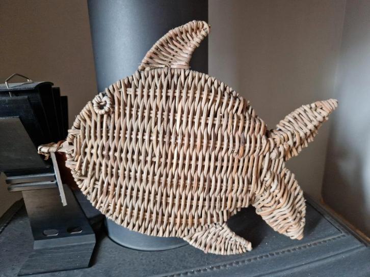 Riviera Maison Rotan Vis Decoratie, Antiek en Kunst, Antiek | Woonaccessoires, Ophalen of Verzenden