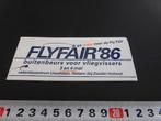 sticker Hengelsport FLYFAIR '86 vakantiecentrum IJsselstein, Ophalen, Zo goed als nieuw, Bedrijf of Vereniging