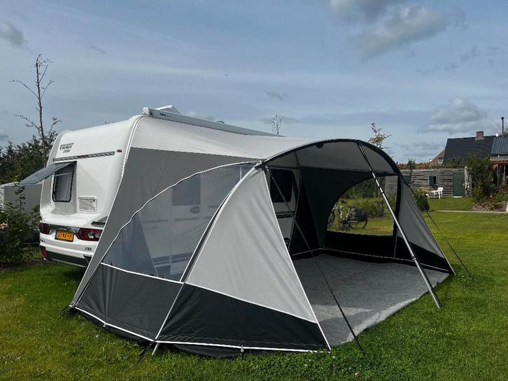 Unico Verona caravanluifel maat 8 met gaasfront, Caravans en Kamperen, Voortenten en Luifels, Zo goed als nieuw, Overige merken