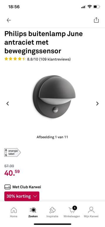 2 x buitenlampen van Philips per stuk €15 beschikbaar voor biedingen