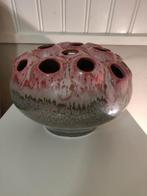 Villa Pottery, vaas, coral,grijs-bordeaux,rose,303022,zgan, Huis en Inrichting, Overige kleuren, Aardewerk of Porselein, Ophalen of Verzenden