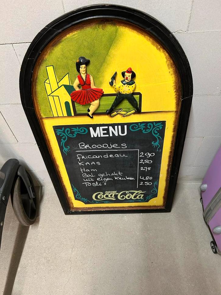 Coca-Cola Menu Bord, Antiek en Kunst, Curiosa en Brocante, Ophalen of Verzenden