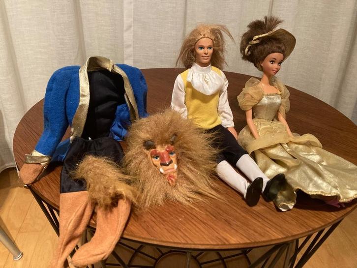 Belle en beest poppen Disney, Kinderen en Baby's, Speelgoed | Poppen, Gebruikt, Babypop, Ophalen of Verzenden