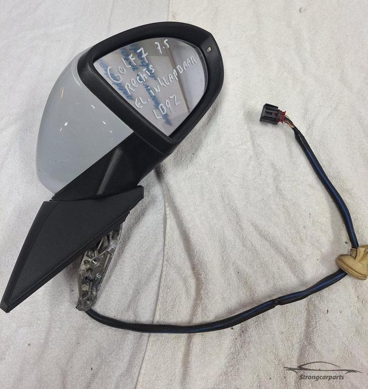 Spiegel VW Golf 7 rechts elektrisch inklapbaar 5G1857502JM, Auto-onderdelen, Spiegels, Volkswagen, Gebruikt, Ophalen of Verzenden