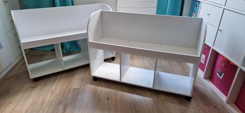 2 Boekenkasten wit kinderkamer (Montesorri-aanpak), Huis en Inrichting, Kasten | Boekenkasten, Zo goed als nieuw, 50 tot 100 cm