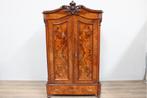 Prachtige Antieke Notenhouten Kledingkast - Biedermeier