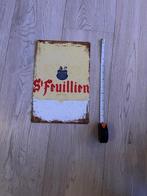 emaille / metalen wand bier bord 30 cm  st feuillien, Verzamelen, Biermerken, Nieuw, Ophalen of Verzenden