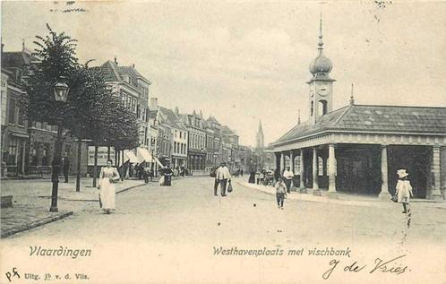 (380-216-021) Vlaardingen Westhavenplaats met Vischban, Verzamelen, Ansichtkaarten | Nederland, Zuid-Holland, Verzenden