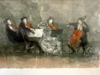 Strijkkwartet, orig. Kleurenlitho, Mart Kemper;22/55 exx., Antiek en Kunst, Kunst | Litho's en Zeefdrukken, Ophalen of Verzenden