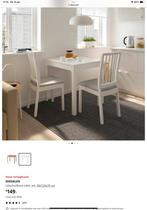 Ikea ekedalen Witte uitschuifbare tafel, Huis en Inrichting, Tafels | Eettafels, 50 tot 100 cm, Gebruikt, Rechthoekig, Vier personen