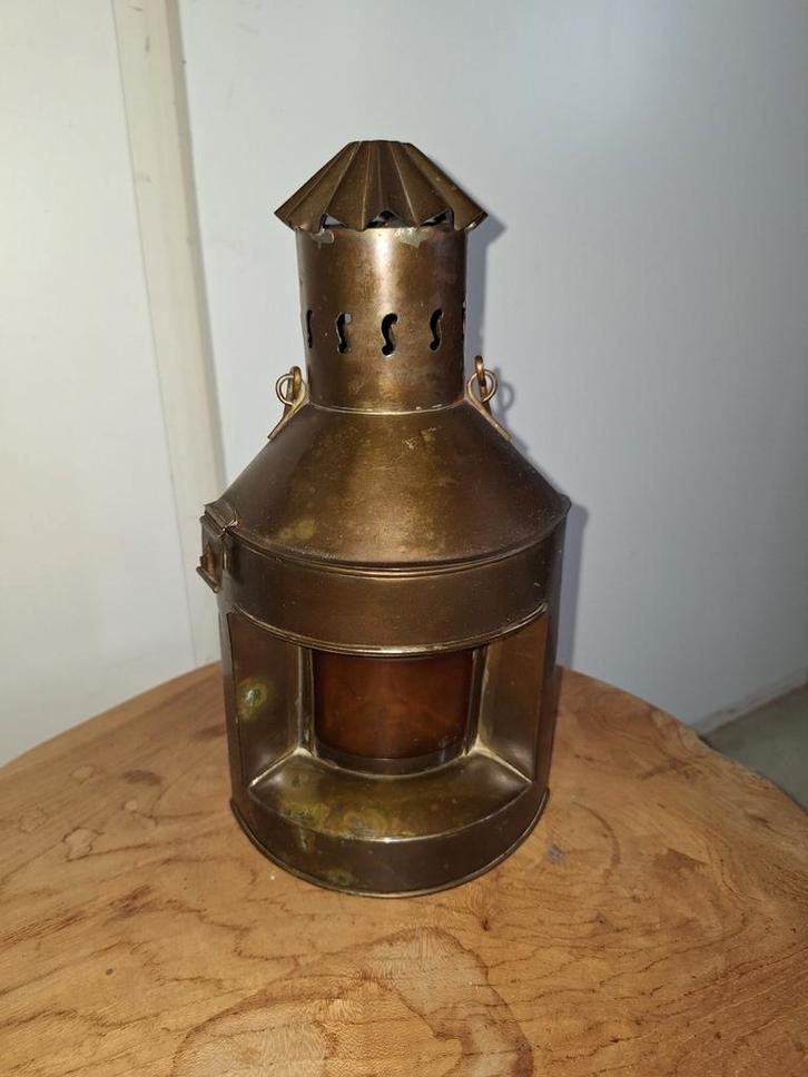 Antieke scheepslantaarn, Antiek en Kunst, Antiek | Lampen, Ophalen of Verzenden