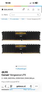 Corsair vengeance 2x 8gb 2400mhz, DDR4, Ophalen of Verzenden, Zo goed als nieuw, Desktop