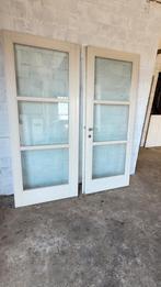 Tuindeuren (hardhout), 80 tot 100 cm, Ophalen of Verzenden, 200 tot 215 cm, Glas