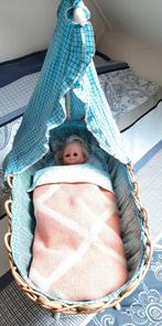Retro Poppenwiegje met hemeltje., Ophalen of Verzenden, Zo goed als nieuw, Babypop