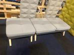 Design Profim Poef/ Lounge bank , 300 euro /set, Hout, Gebruikt, 50 tot 75 cm, 125 cm of meer