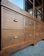 Antieke eikenhouten ladekast | Oude Schoolkast  #2574, Ophalen of Verzenden