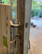 Dubbele deuren met dubbel glas 3 punt sluiting, Ophalen, Gebruikt, Benzine