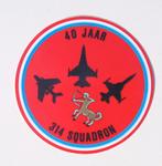 Militaire sticker 40 jaar 314 sqn Kon Luchtmacht 1952-1992., Ophalen of Verzenden, Luchtmacht, Nederland, Embleem of Badge