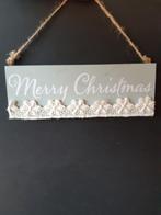 Houten bordje Merry Christmas Kerstornament Kurt S. Adler, Diversen, Kerst, Verzenden, Nieuw