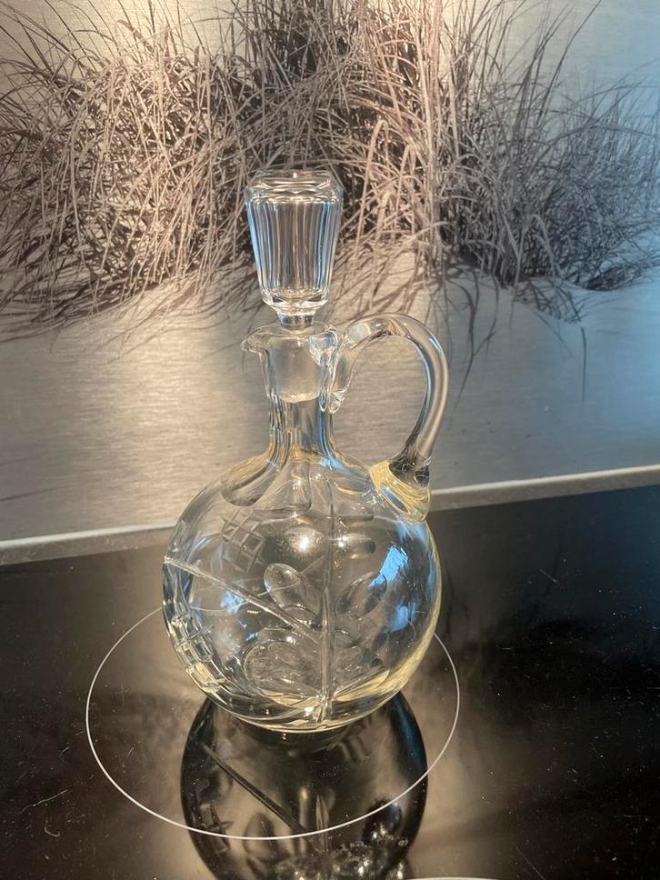 Kleine Glazen Karaf met Stop, Antiek en Kunst, Antiek | Glas en Kristal, Ophalen of Verzenden