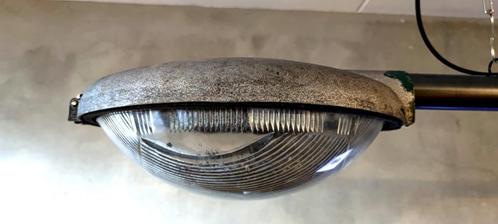 Vintage Philips dubbele hanglamp, Huis en Inrichting, Lampen | Hanglampen, Gebruikt, Minder dan 50 cm, Glas, Metaal, Ophalen