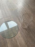 Glazen plateau en glas van windlicht, Ophalen, Glas of Glazen, Overige stijlen, Glas