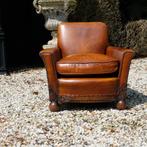 leren fauteuil met prachtige details, Ophalen, Minder dan 75 cm, Leer, Zo goed als nieuw