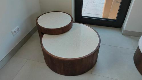 ⚠️LET OP⚠️Eleonora Salontafel Hazel Bruin/Marmer 2 stuk, Huis en Inrichting, Tafels | Salontafels, Nieuw, Minder dan 50 cm, 50 tot 100 cm