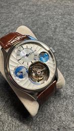 Aesop Genuine Tourbillon Horloge, Leer, Staal, Polshorloge, Nieuw