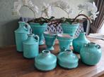 Grote collectie turqoise  Countryfield potten!, Overige kleuren, Aardewerk of Porselein, Ophalen of Verzenden, Zo goed als nieuw