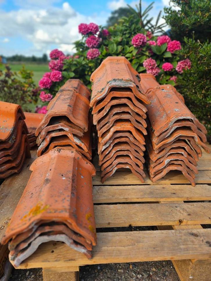 Gebruikte Dakpannen - Vorsten & Gevelpannen, Doe-het-zelf en Verbouw, Dakpannen en Dakbedekking, Gebruikt, Dakpannen, Steen of Klei
