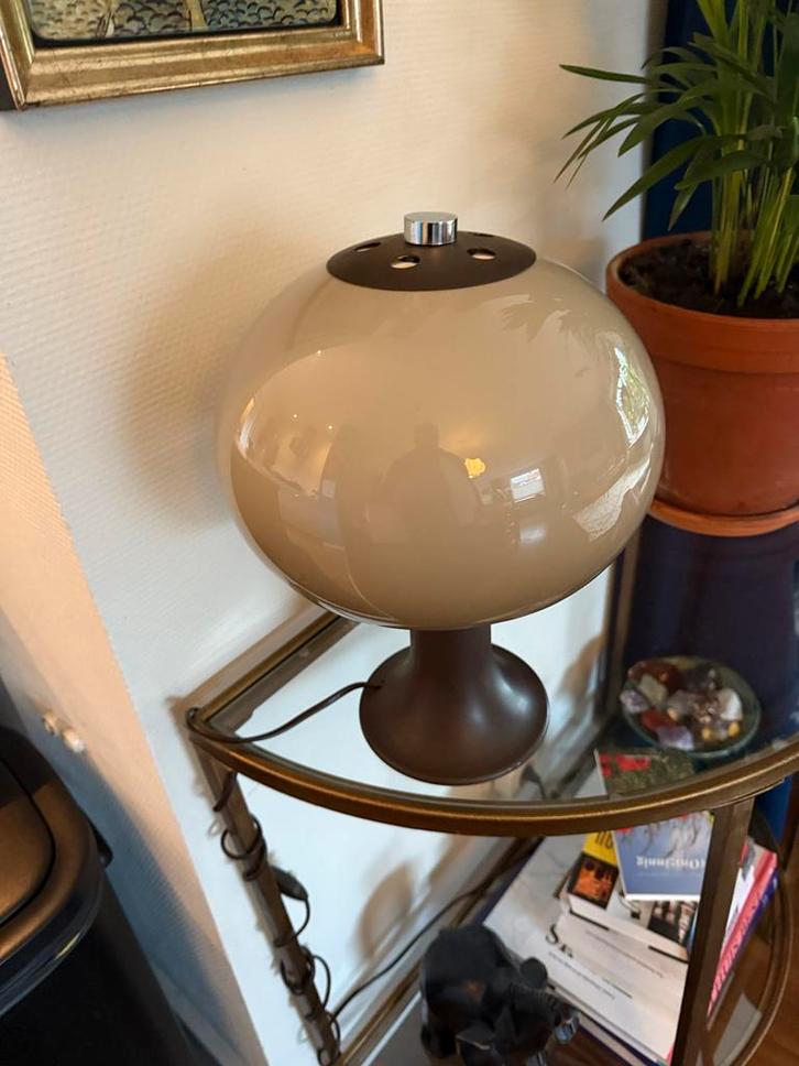 Vintage Dijkstra Paddenstoel Tafellamp 1970s, Huis en Inrichting, Lampen | Tafellampen, Gebruikt, Minder dan 50 cm, Kunststof
