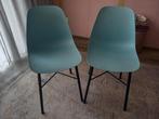 2 lichte blauwe kuipstoeltjes, Huis en Inrichting, Stoelen, Ophalen, Zo goed als nieuw, Blauw