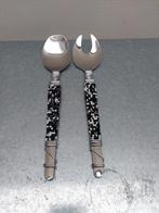 Afrikaans slabestek met kralen, Ophalen of Verzenden, Zo goed als nieuw, Rvs of Chroom, Los bestek