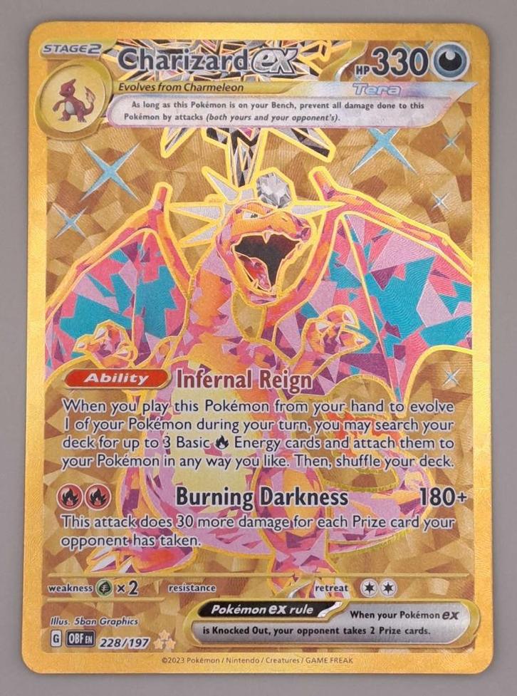 Charizard 228/197, Hobby en Vrije tijd, Verzamelkaartspellen | Pokémon, Zo goed als nieuw, Losse kaart, Foil, Ophalen of Verzenden