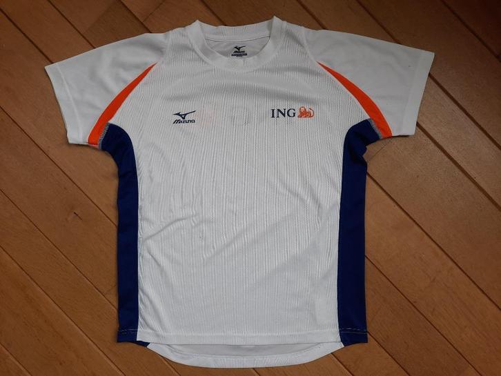 MIZUNO sport t- shirt wit maat M, Kleding | Heren, Sportkleding, Zo goed als nieuw, Algemeen, Maat 46 (S) of kleiner, Wit, Ophalen of Verzenden