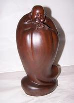 Prachtig beeld lachende Boedha van Sandelhout. H. 25cm. Izgs, Ophalen of Verzenden