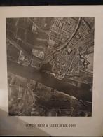 Luchtfoto Gorinchem en Sleeuwijk 1955, 60x50cm, Ophalen of Verzenden, 1940 tot 1960, Zuid-Holland