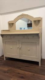 Brocante kast/kommode met spiegel, Huis en Inrichting, Gebruikt, 100 tot 150 cm, Ophalen of Verzenden, 150 tot 200 cm