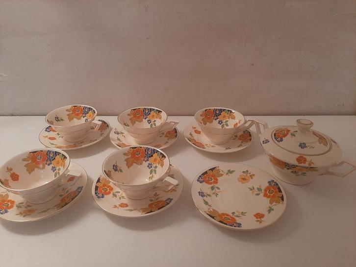 Vintage Mosa Maastricht Theeservies, Antiek en Kunst, Antiek | Servies compleet, Ophalen