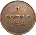 Guernsey 1 double 1830 (geen punt), Ophalen of Verzenden, Overige landen, Losse munt