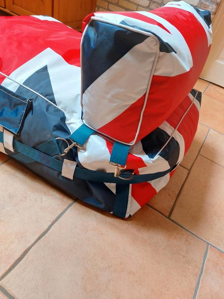 Zitzak met Union Jack Design, Huis en Inrichting, Zitzakken, Zo goed als nieuw, Zitzak, Rood, Ophalen