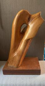 Gesigneerd houten sculptuur jaren 80, Ophalen of Verzenden