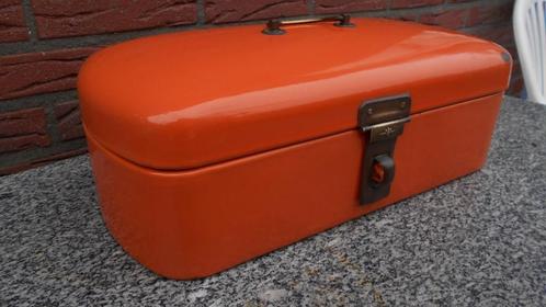 aparte ORANJE email broodtrommel Duits GEEN Dru MOOI, Antiek en Kunst, Antiek | Emaille, Ophalen