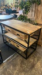 Salontafel mangohout industriël (outlet), Ophalen, Zo goed als nieuw